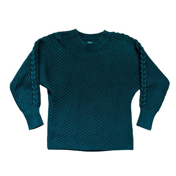 Vera Wang Sweaters - Vera Wang Forest Green Sweater, Mockneck, Batwing Sleeve, Size S